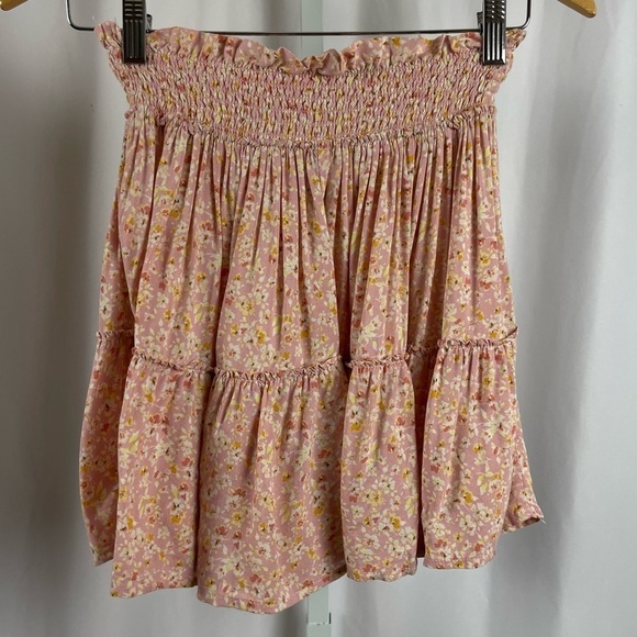 Wild Fable XS Ditsy Floral Ruffle Mini Skirt Boho Flowy Cottagecore - Picture 2 of 6